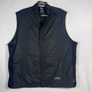Callaway Golf X Series Vest Mens XXL Black Full Zip Lightweight Windbreaker